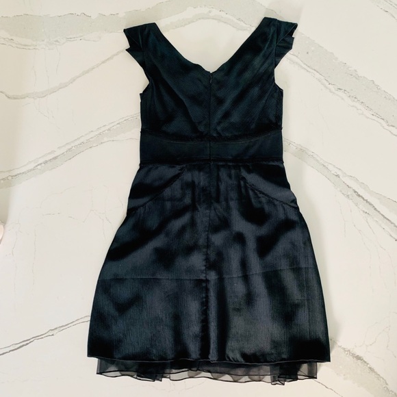 Zac Posen Black Silk Dress Size 8 - Picture 3 of 6